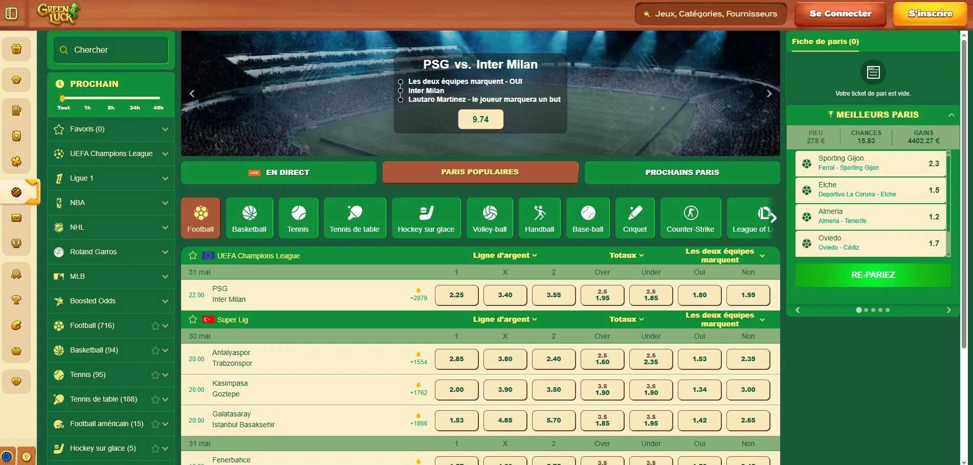 Misez en Toute Confiance Avant le Coup d’Envoi sur GreenLuck Casino