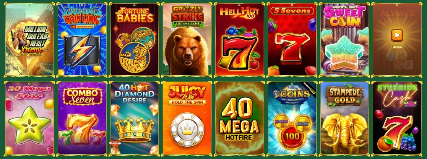 Machines à sous avec jackpots sur Greenluck